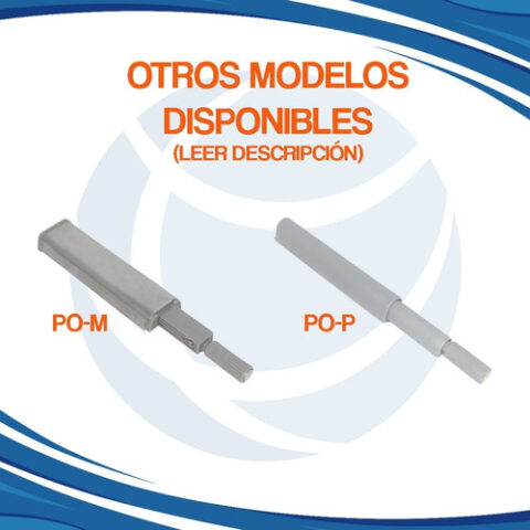 Sistema Push Open Para Puerta Embutir 70 Mm Blanco Plástico Mundocima