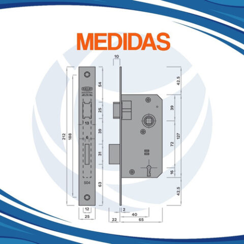 Cerradura Seguridad Baño Inox Puerta Cuadrada 504 Kallay Mundocima