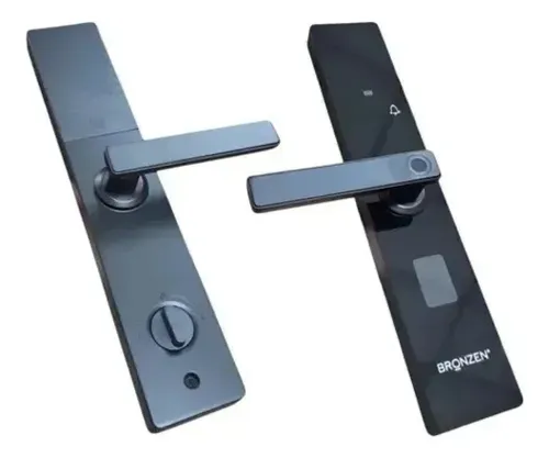 Cerradura Electronica Huella Digital + Wifi 38×8 Mm Bronzen Negro