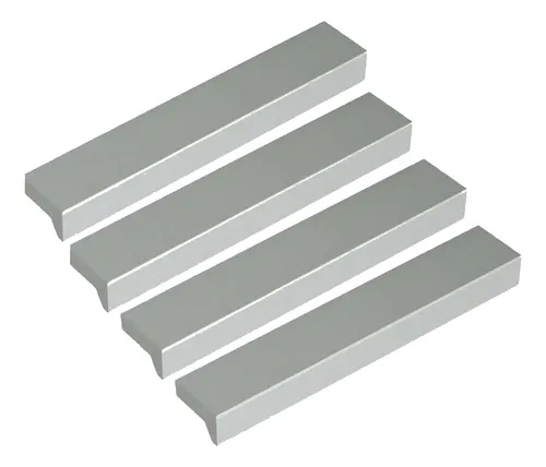 Manija Barral L Tirador De Mueble 64mm Pack X4 Hogar Plateado Brz-9264